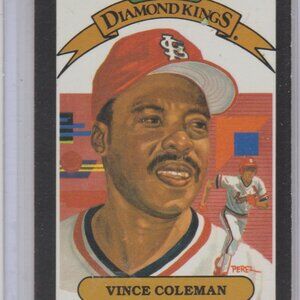 RARE & Vintage Vince Coleman 1988 Donruss Diamond Kings Collectible Card